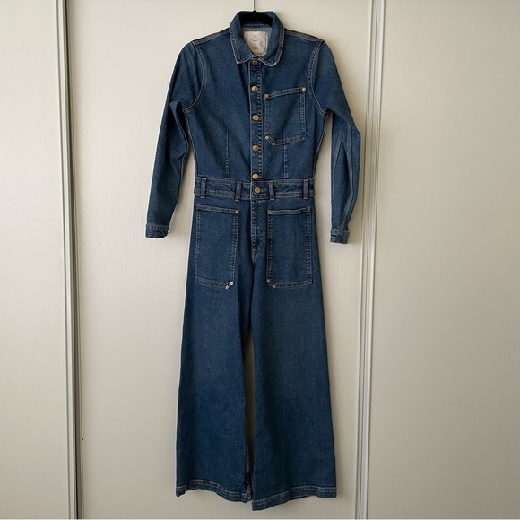 ZARA 70s Workwear Capsule Denim Jumpsuit